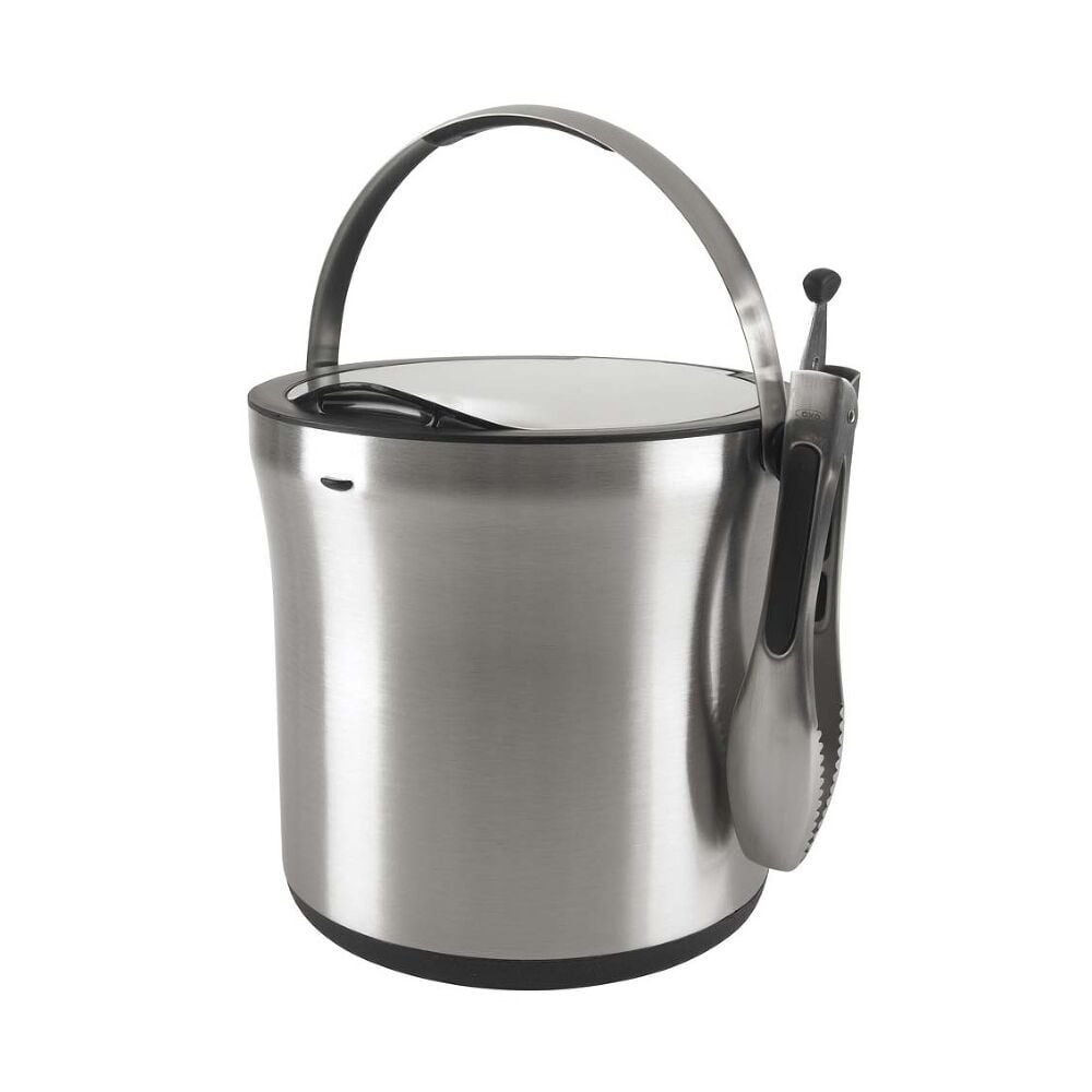 Steel Ice Bucket & Tong Set B8