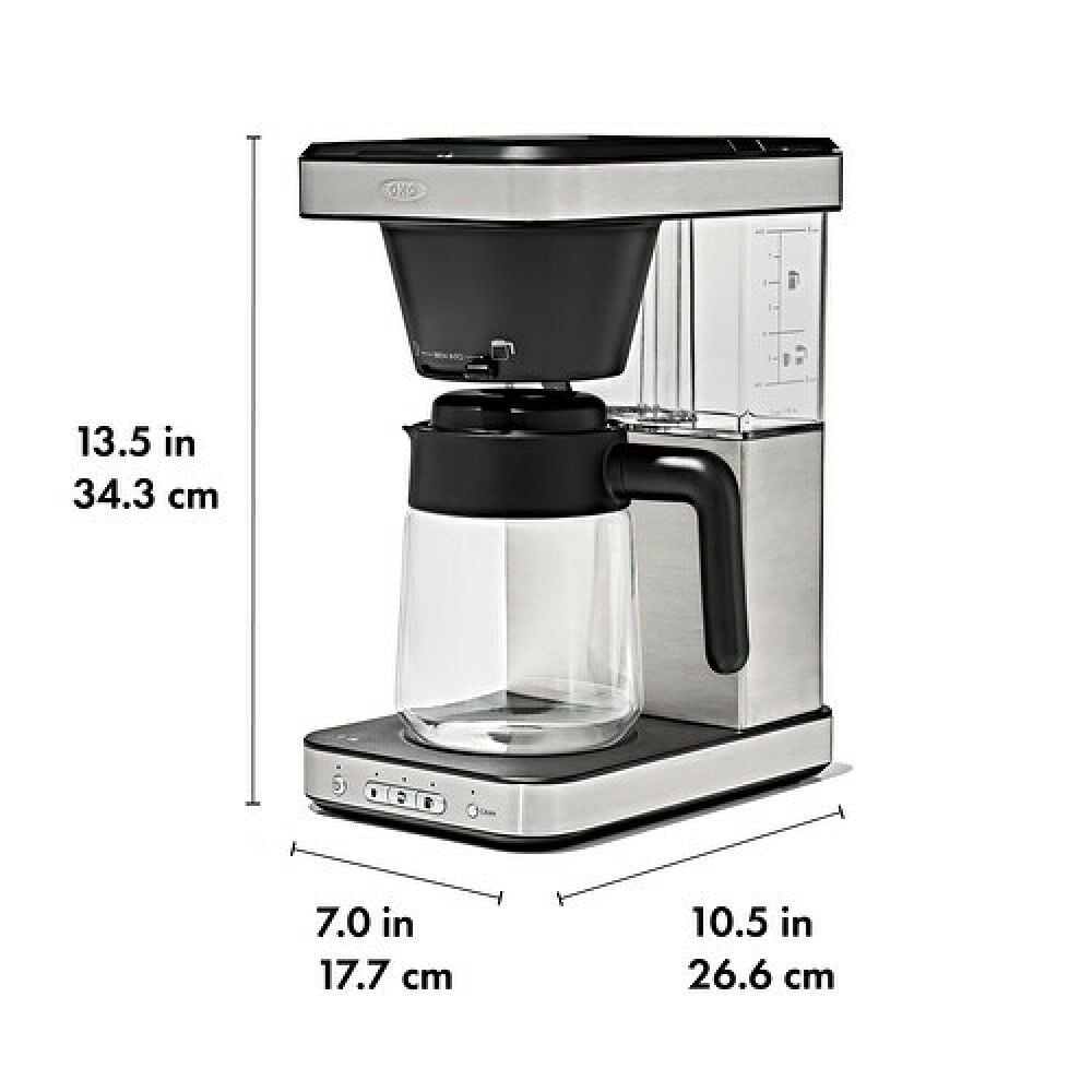 8-Cup Coffee Maker with Podless Single-Serve Function and Glass Carafe N5