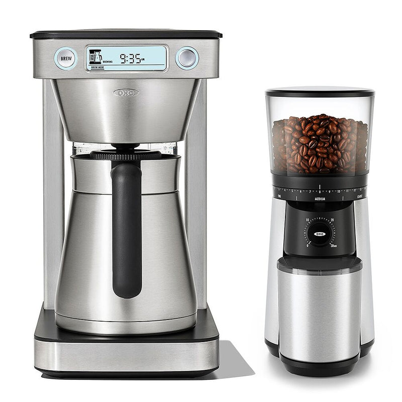 12-Cup Coffee Maker with Podless Single-Serve Function & Conical Burr Coffee Grinder Bundle K1