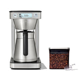 12-Cup Coffee Maker with Podless Single-Serve Function & Steel Coffee POP Container (1.7 Qt) with Scoop Bundle Y3