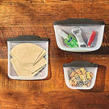 Outdoor Silicone Reusable Stand Up Bag Quart (32 oz) X4