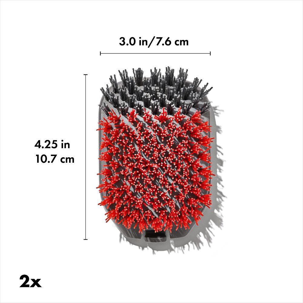Outdoor Nylon Grill Brush Set of 2 Replacement Heads J9