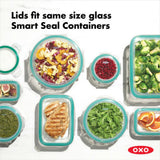 8 Piece Smart Seal Glass Round Container Set C8