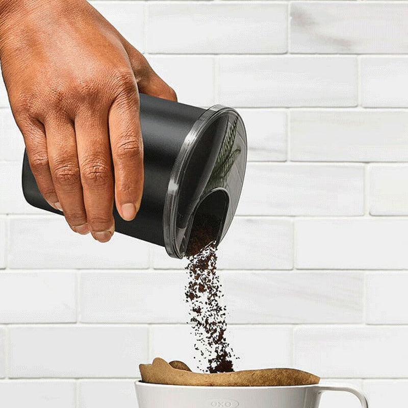 Replacement Coffee Grounds Container for Conical Burr Coffee Grinder - Matte Black V2