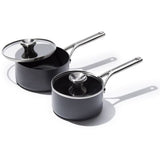 Ceramic Professional Non-Stick 4-Piece Saucepan Set (1.7 Qt & 2.3 Qt) F0