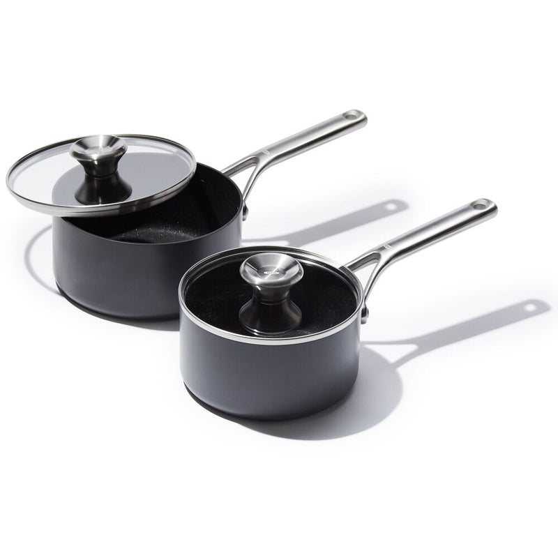 Ceramic Professional Non-Stick 4-Piece Saucepan Set (1.7 Qt & 2.3 Qt) F0