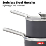 Ceramic Professional Non-Stick 4-Piece Saucepan Set (1.7 Qt & 2.3 Qt) F0