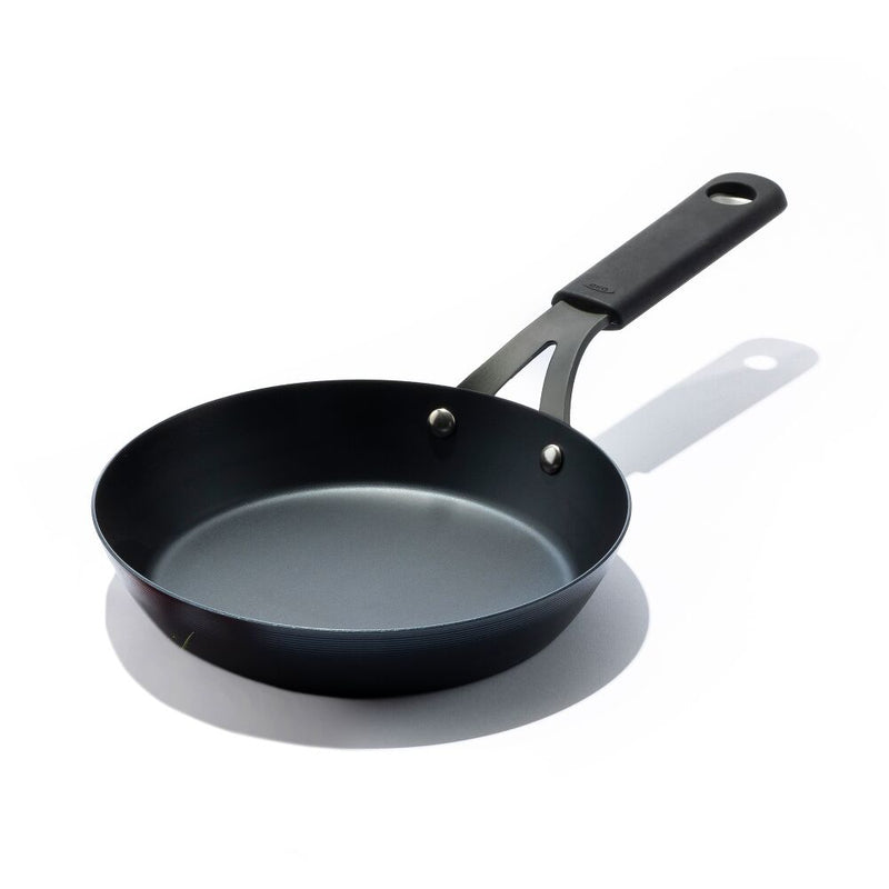 Carbon Steel Obsidian Series 8-Inch Frypan with Silicone Sleeve L7
