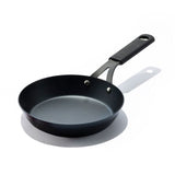 Carbon Steel Obsidian Series 8-Inch Frypan with Silicone Sleeve L7