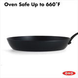 Carbon Steel Obsidian Series 10-Inch Frypan with Silicone Sleeve W1