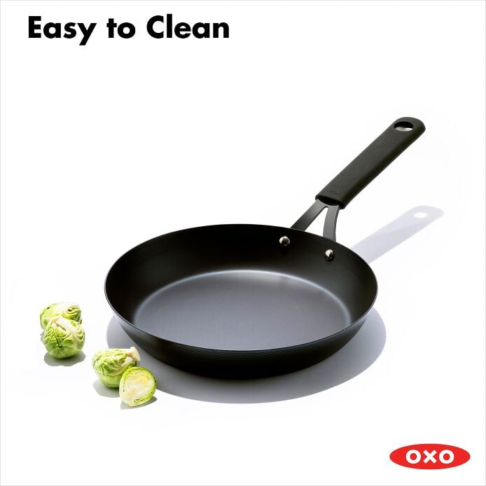Carbon Steel Obsidian Series 10-Inch Frypan with Silicone Sleeve W1
