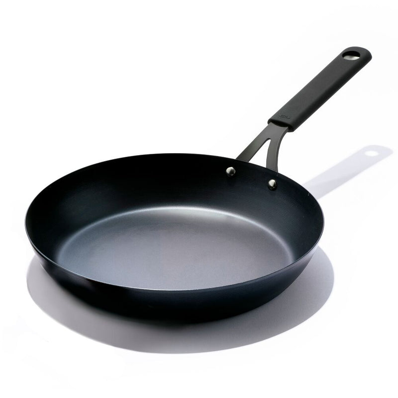 OXO Carbon Steel Obsidian Series 12-Inch Frypan with Silicone Sleeve M4