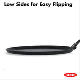Obsidian Carbon Steel 10-Inch Crêpe Pan with Silicone Sleeve W4
