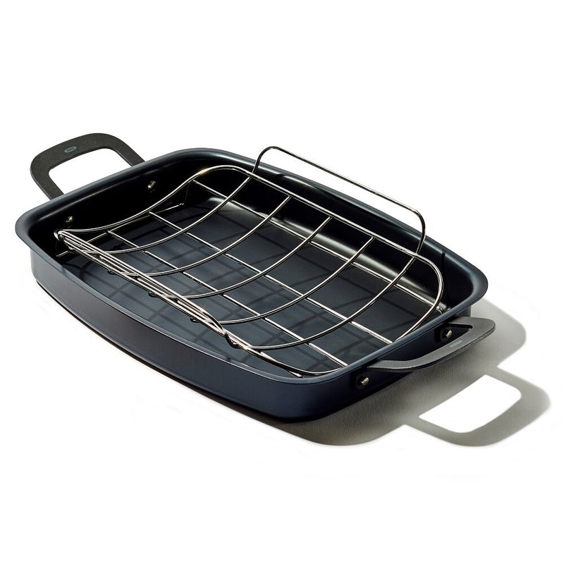 Carbon Steel Obsidian Series Roaster with Rack Y5