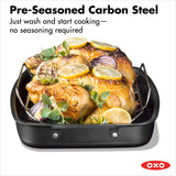 Carbon Steel Obsidian Series Roaster with Rack K2