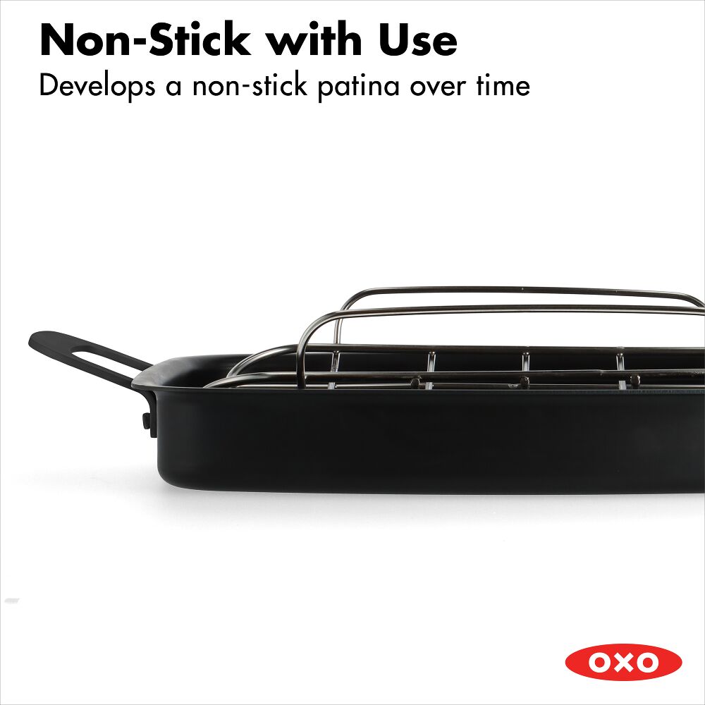 Carbon Steel Obsidian Series Roaster with Rack Y5