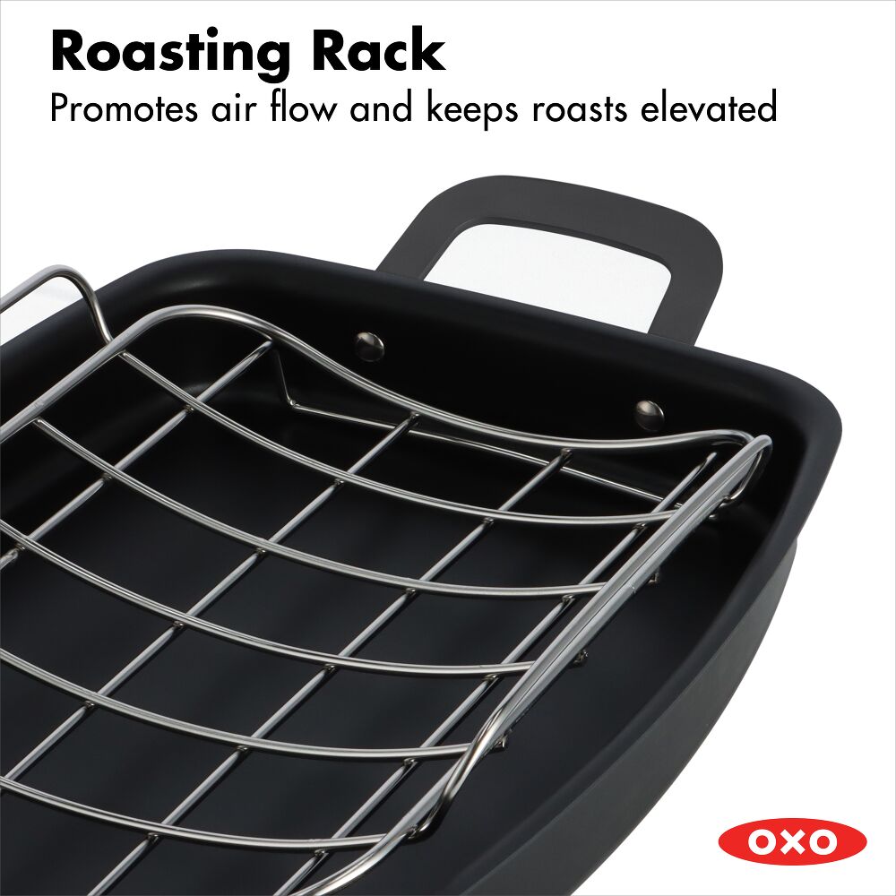 Carbon Steel Obsidian Series Roaster with Rack K2