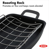Carbon Steel Obsidian Series Roaster with Rack Y5