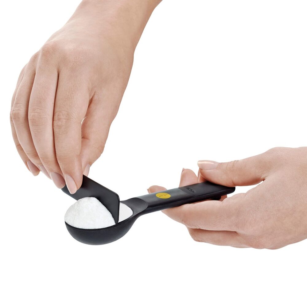 7 Piece Plastic Measuring Spoons - Black Z1