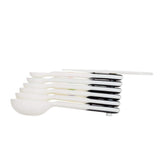 7 Piece Plastic Measuring Spoons - White X5