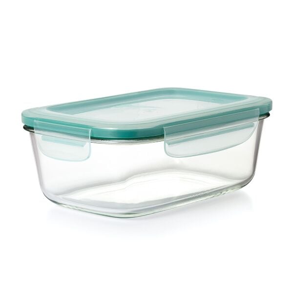 Smart Seal 8 Cup Glass Rectangle Container - Teal U3