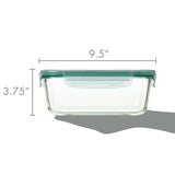 Smart Seal 8 Cup Glass Rectangle Container - Teal U3