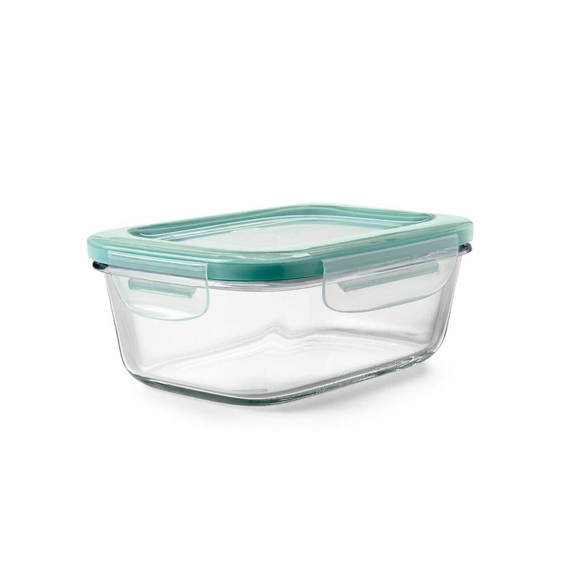 Smart Seal 3.5 Cup Glass Rectangle Container - Teal U6