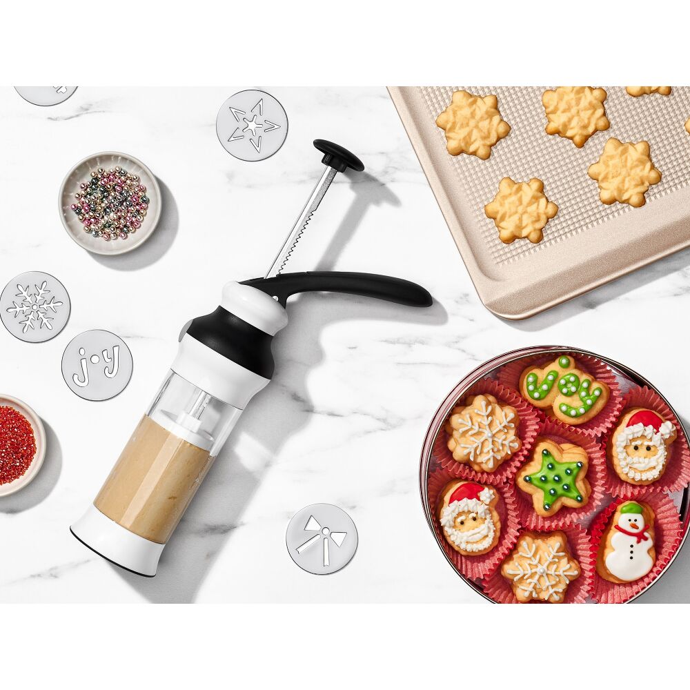 Holiday Cookie Press and Disk Set Bundle O1