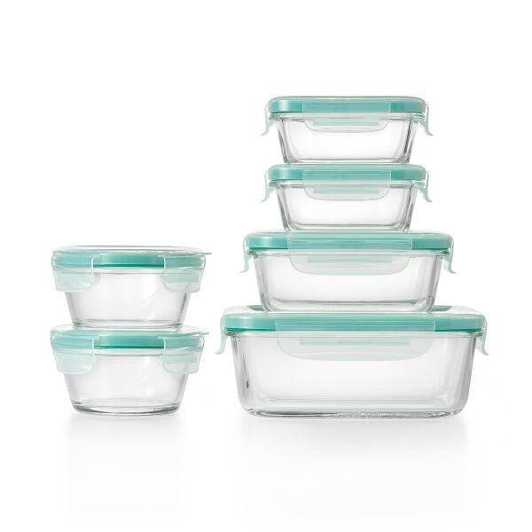 OXO Good Grips 12 Piece Smart Seal Glass Container Set E5