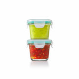 4 Piece Smart Seal Glass Mini Square Container Set V7