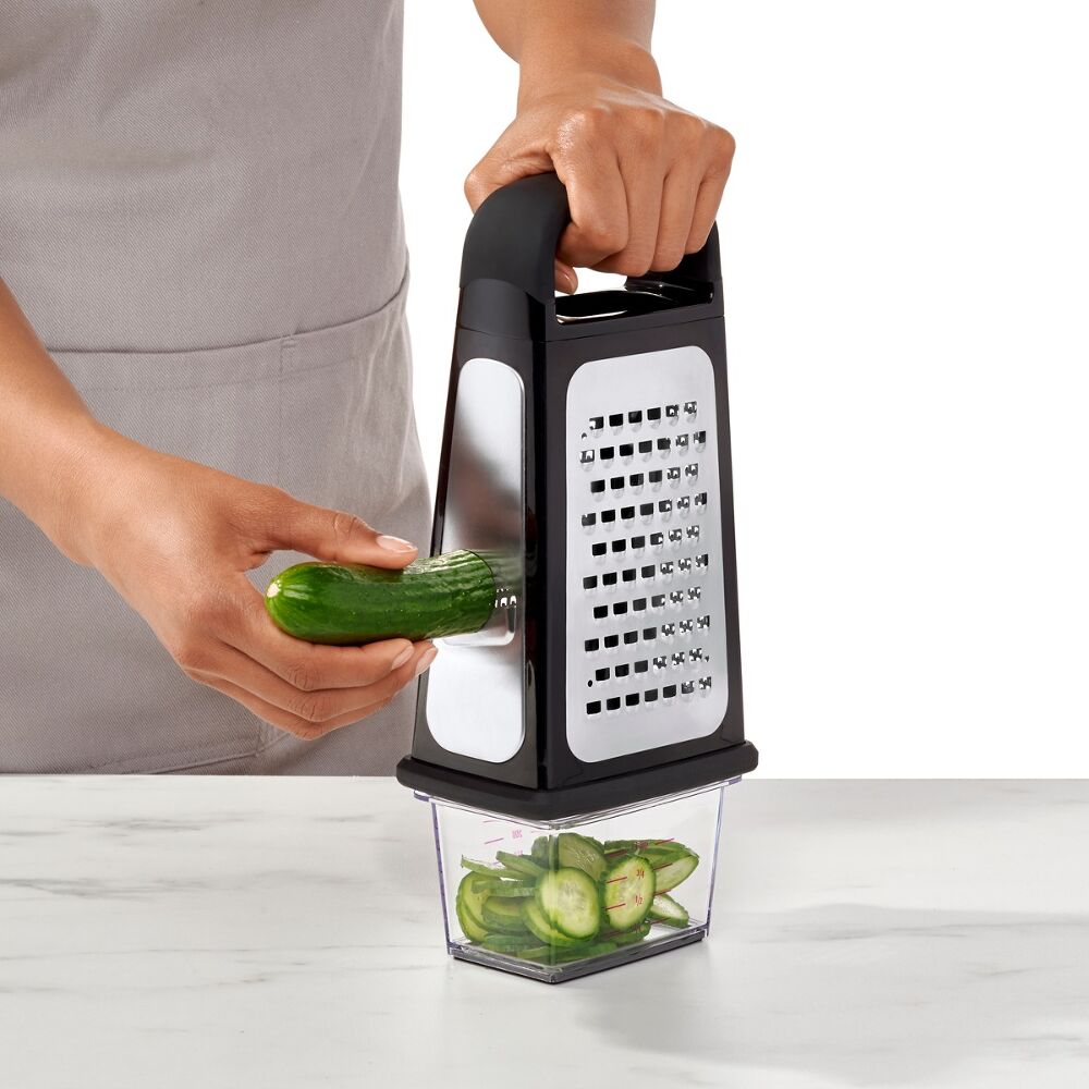 Etched Box Grater With Removable Zester Z6