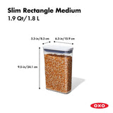 POP Container - Slim Rectangle Medium (1.9 Qt.) A2
