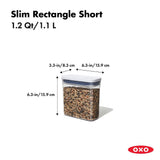 POP Container - Slim Rectangle Short (1.2 Qt.) E7