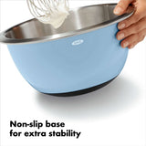 3-Piece Stainless Steel Mixing Bowl Set - Blue/Gray O1
