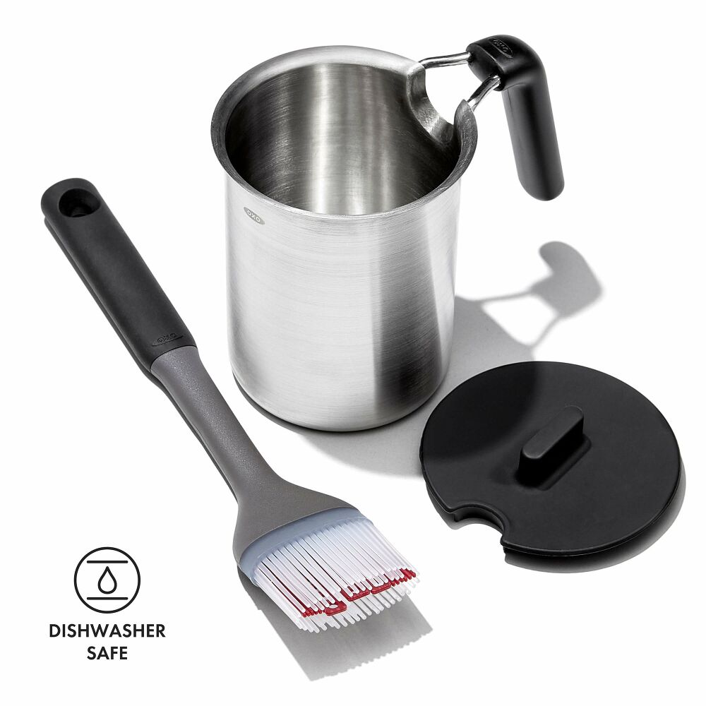 Grilling Basting Pot and Brush Set N9