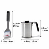 Grilling Basting Pot and Brush Set N9