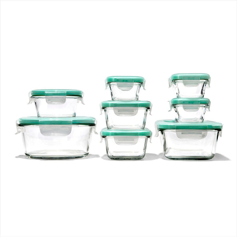 16 Piece Glass Smart Seal Everyday Container Set M9