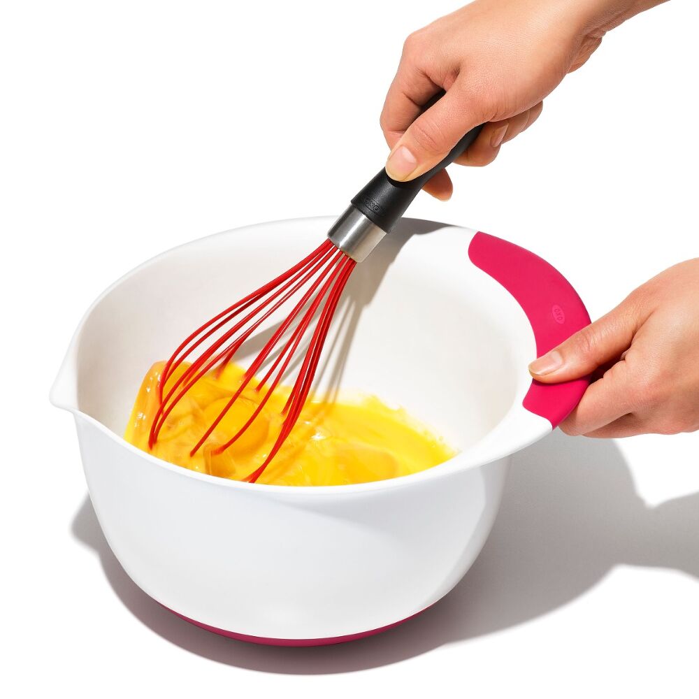 3 Piece Mixing Bowl Set New Colored Handles D5