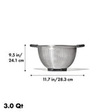 Stainless Steel 3 qt./ 2.8L Colander E1