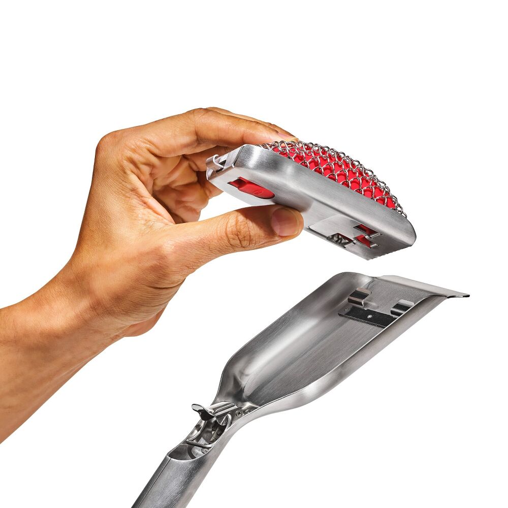 Coiled Grill Brush With Replaceable Head X4
