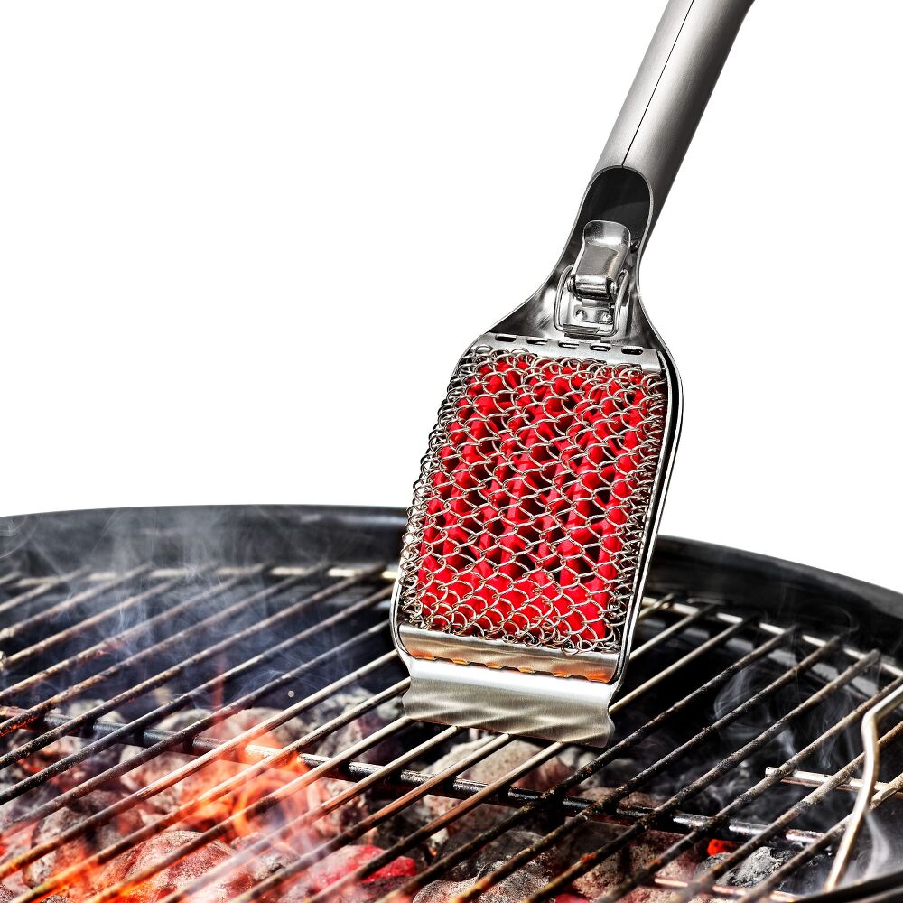 Coiled Grill Brush With Replaceable Head X4
