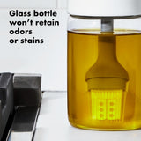Glass Oil Bottle and Silicone Brush Set Q4