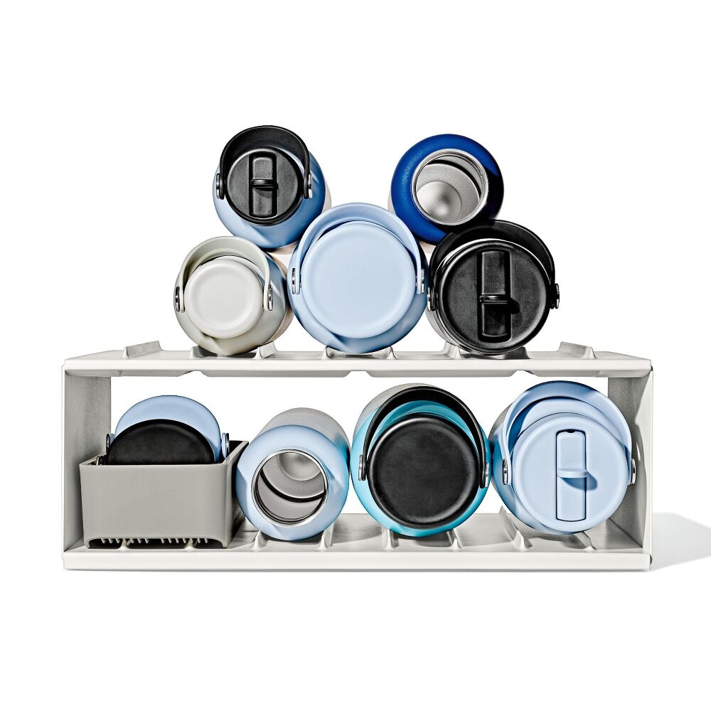 Water Bottle Organizer with Accessory Bin N7