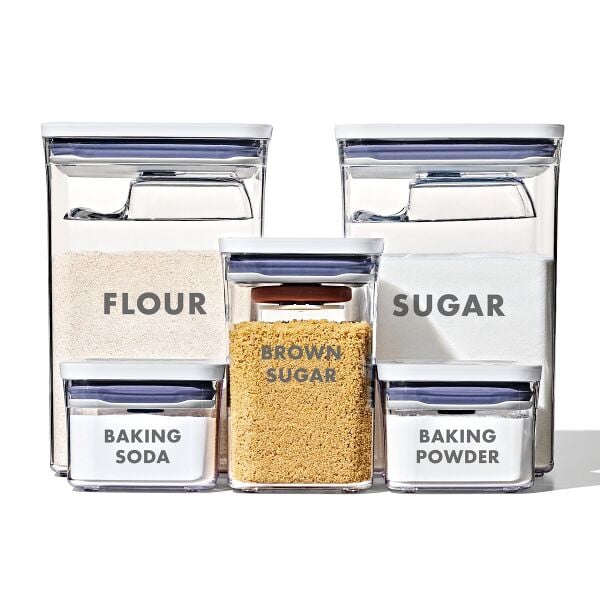 8-Piece Prelabeled Baking POP Container Set Z5