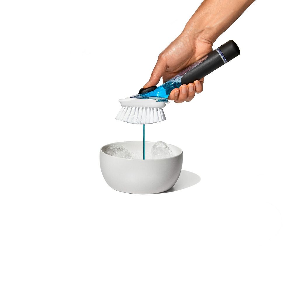 Soap Dispensing Dish Brush Storage Set I2
