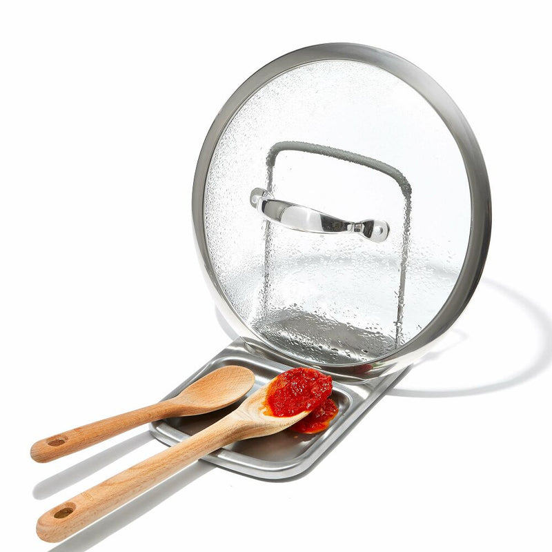Stainless Steel Spoon Rest with Lid Holder M3