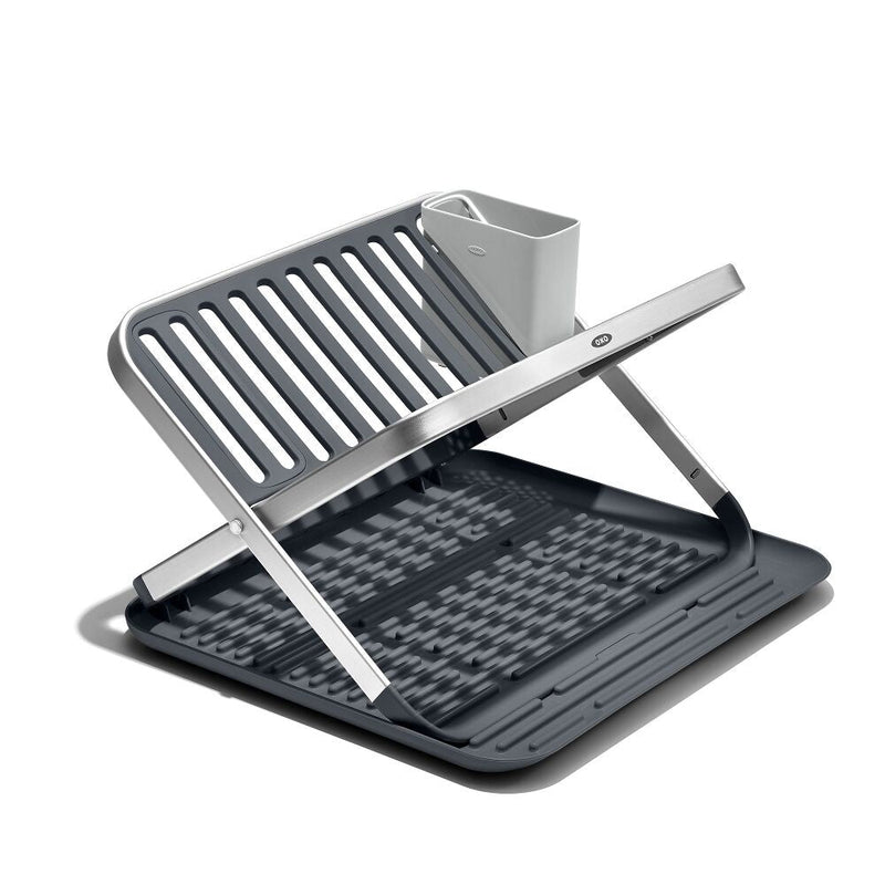 OXO Good Grips Aluminum Fold Flat Dish Rack Z7