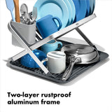 OXO Good Grips Aluminum Fold Flat Dish Rack Z7