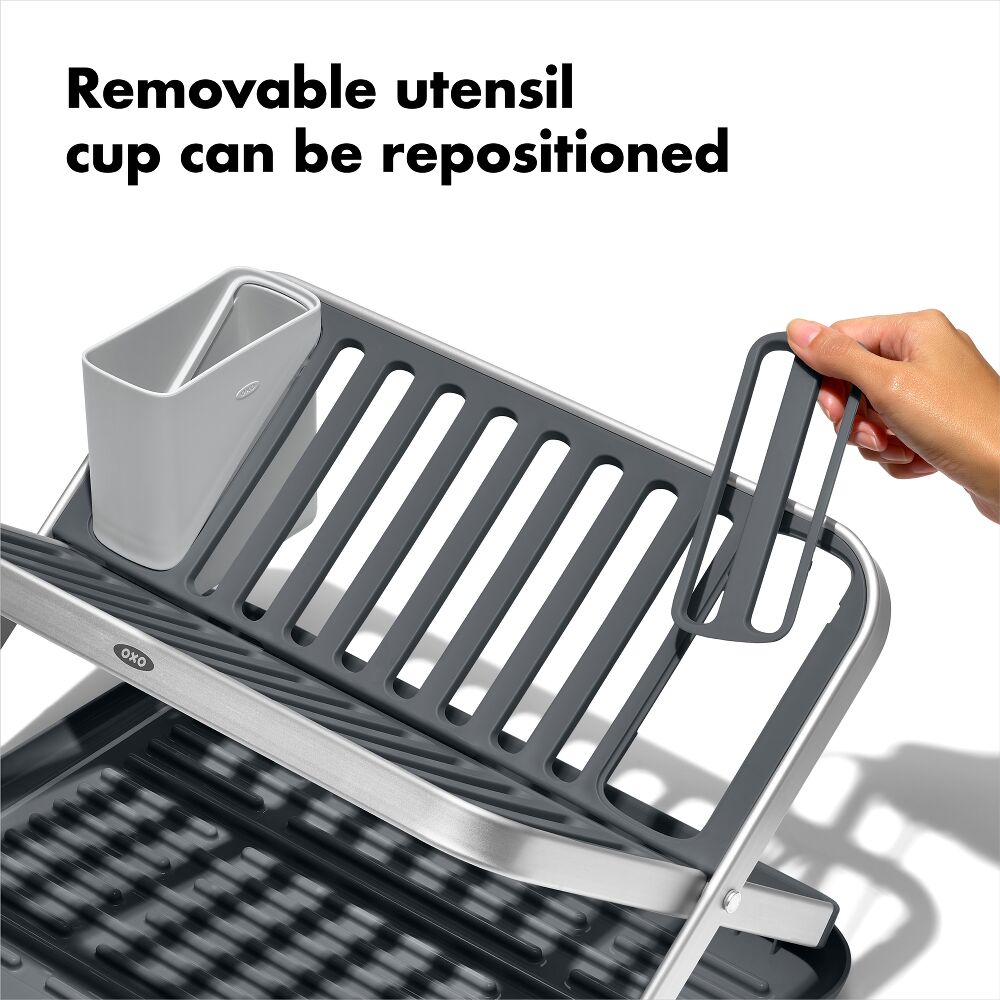 OXO Good Grips Aluminum Fold Flat Dish Rack Z7