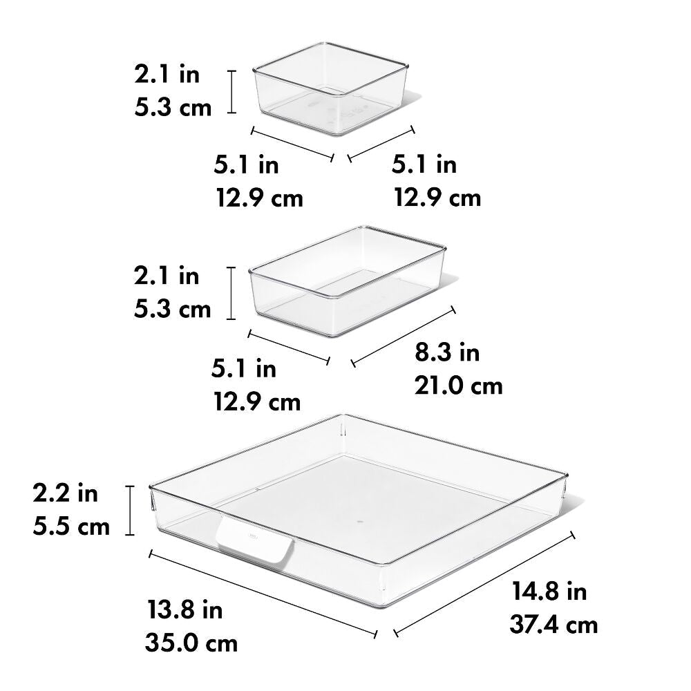 3-piece Refrigerator Tray Set A0